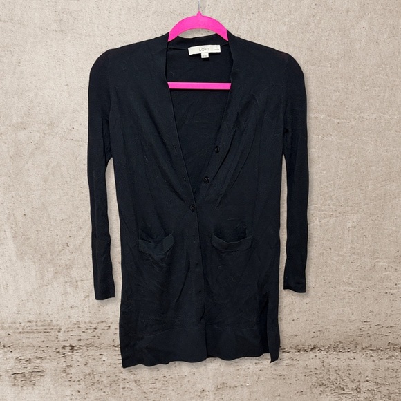Loft Black Long Cardigan - Picture 1 of 4